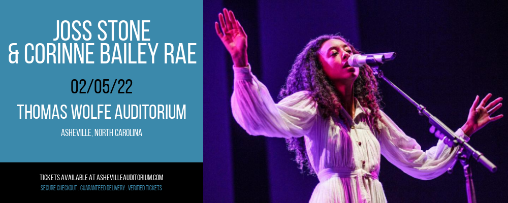 Joss Stone & Corinne Bailey Rae at Thomas Wolfe Auditorium tickets Joss Stone & Corinne Bailey Rae at Thomas Wolfe Auditorium