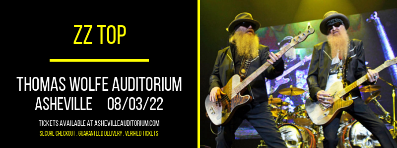 ZZ Top at Thomas Wolfe Auditorium tickets ZZ Top at Thomas Wolfe Auditorium