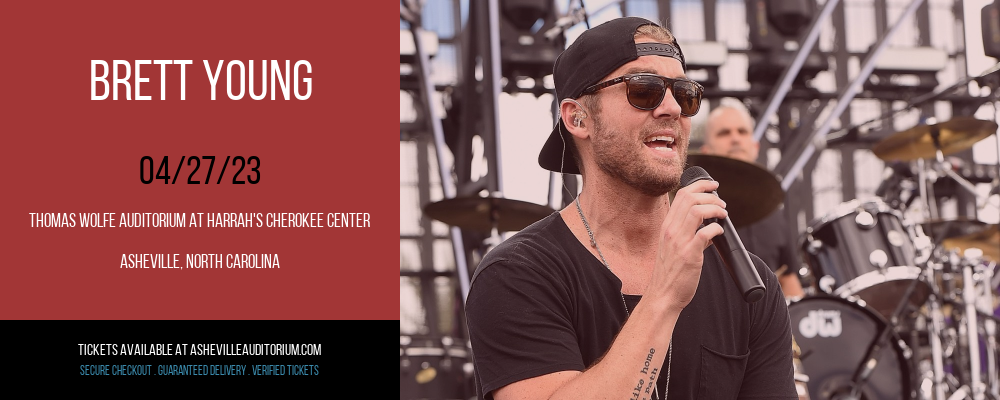 Brett Young at Thomas Wolfe Auditorium tickets Brett Young at Thomas Wolfe Auditorium